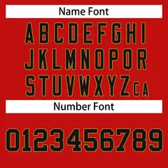 Red Black-Gold Classic Hockey Jersey 4