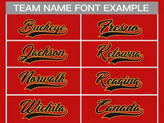 Red Black-Gold Classic Hockey Jersey 3