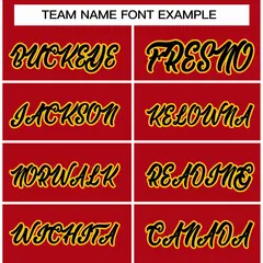Red Black-Gold Classic Varsity Full-Snap Letterman Jacket 3
