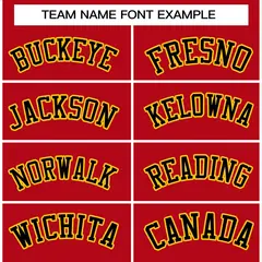 Red Black-Gold Classic Varsity Full-Snap Letterman Jacket 3