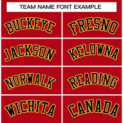 Red Black-Gold Classic Varsity Full-Snap Letterman Jacket 5
