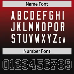 Red Black Gradient Side Pattern Authentic Football Jersey 4