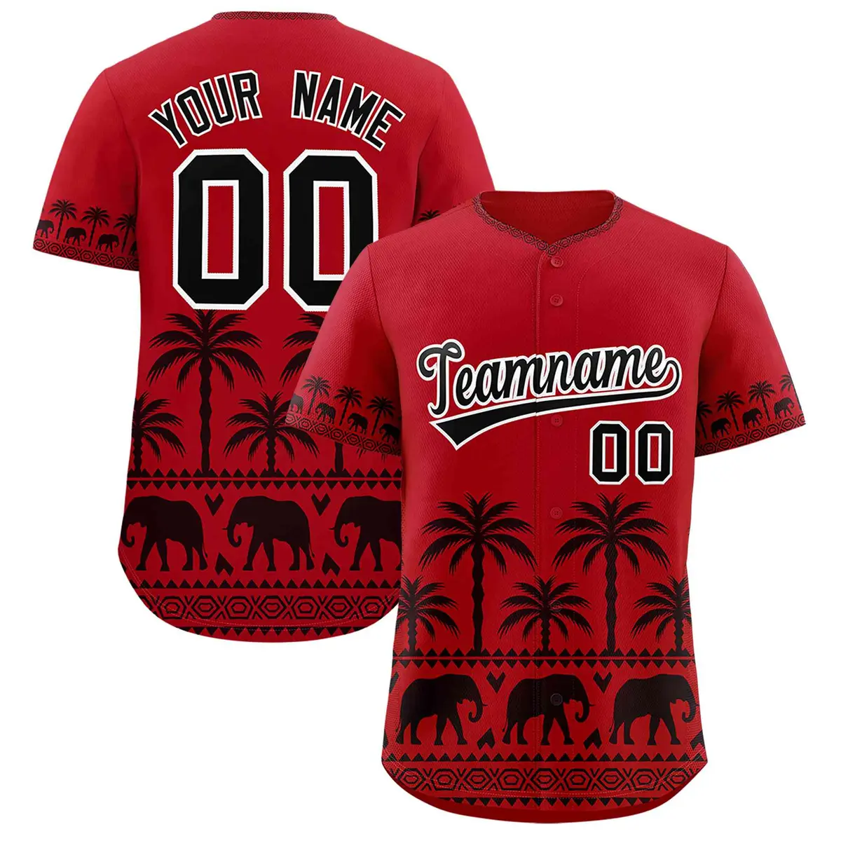 Red Black Graffiti Pattern Bossinia Style Baseball Jersey