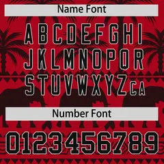 Red Black Graffiti Pattern Bossinia Style Baseball Jersey 4
