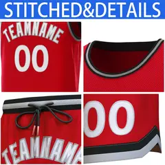 Red Black-Gray Classic Sets Basketball Jersey 6