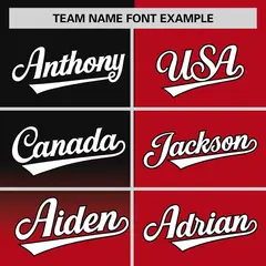 Red Black Half Gradient Authentic Baseball Jersey 3