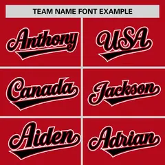 Red Black Half Stripe Authentic Baseball Jersey 3