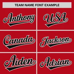 Red Black Horizontal Stripe Pullover Baseball Jersey 3