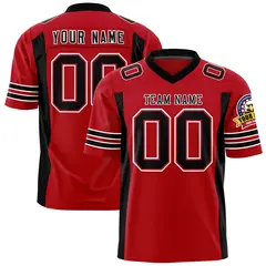 Red Black Insert Color Design Authentic Football Jersey