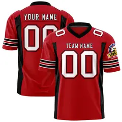 Red Black Insert Color Design Authentic Football Jersey