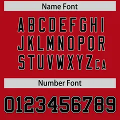 Red Black Insert Color Design Authentic Football Jersey 4