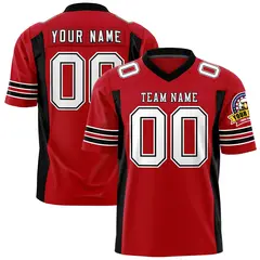 Red Black Insert Color Design Authentic Football Jersey 1