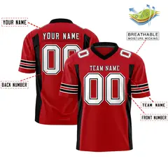 Red Black Insert Color Design Authentic Football Jersey 2