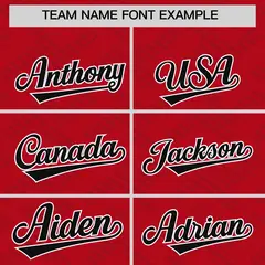 Red Black L Pattern Raglan Full-Snap Varsity Letterman Jacket 3