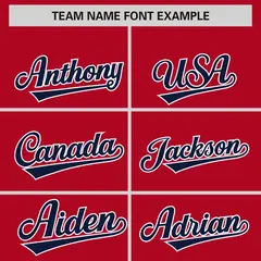 Red Black Phonetic Rhythm Authentic Baseball Jersey 3