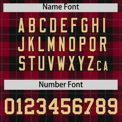 Red Black Plaid Authentic Baseball Jersey 4