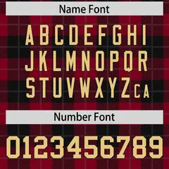 Red Black Plaid Pattern Authentic Football Jersey 4