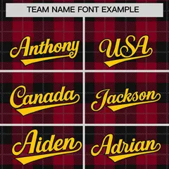 Red Black Plaid Varsity Letterman Baseball Jacket 3