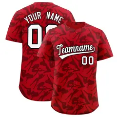 Red Black Playboy Graffiti Pattern Baseball Jersey