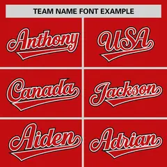 Red-Black Raglan Sleeves Authentic Baseball Jersey 3