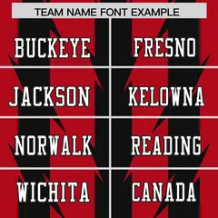 Red Black Razr Stripe Graffiti Pattern Flag Football Jersey 3