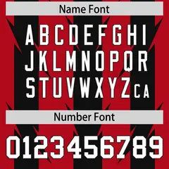 Red Black Razr Stripe Graffiti Pattern Flag Football Jersey 4