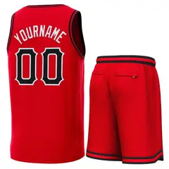 Red Black-Red Classic Sets Basketball Jersey 3