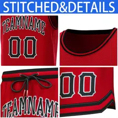 Red Black-Red Classic Sets Basketball Jersey 6