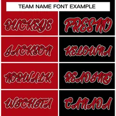 Red Black-Red Two Tone Split Varsity Full-Snap Letterman Jacket 5
