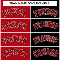 Red Black-Red Two Tone Split Varsity Full-Snap Letterman Jacket 5