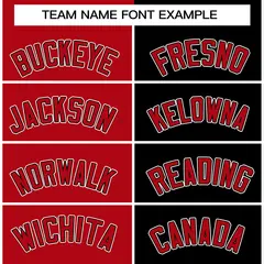 Red Black-Red Two Tone Split Varsity Full-Snap Letterman Jacket 5