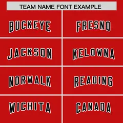 Red Black Retro Sleeve Line Authentic Football Jersey 3