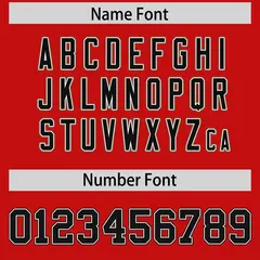 Red Black Retro Sleeve Line Authentic Football Jersey 4