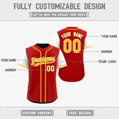 Red Black Reversible Raglan Baseball Jersey 3