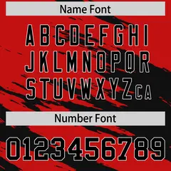Red Black Scratch Pattern Authentic Football Jersey 4