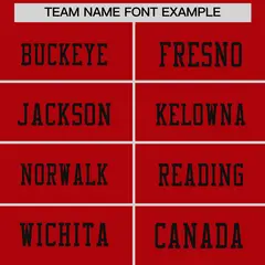 Red Black Sequin Lettering Football Jersey 3