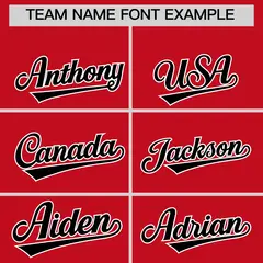 Red Black Side Camo Baseball Jersey 3