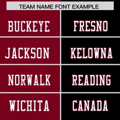 Red Black Split Two Tone Authentic Football Jersey 3