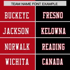 Red Black Split Two Tone Authentic Football Jersey 3
