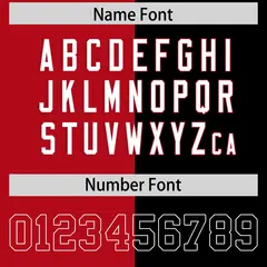 Red Black Split Two Tone Authentic Football Jersey 4