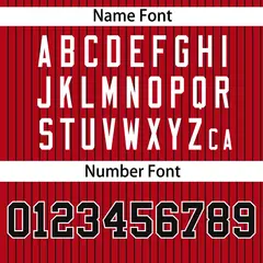 Red Black Stripe Authentic Pullover Baseball Jersey 4