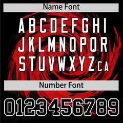 Red Black Swirl Graffiti Baseball Jersey 4