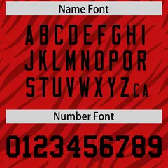 Red Black Tiger Stripe Graffiti Pattern Football Jersey 4