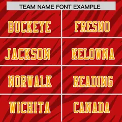 Red Black Tiger Stripe Graffiti Pattern Football Jersey 3