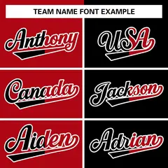 Red Black Two Tone Split Varsity Full-Snap Letterman Jacket 5
