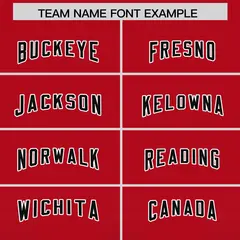 Red Black Vertical Stripe Gradient Team Football Jersey 3