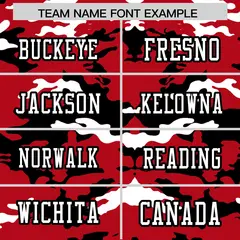 Red Black-White Camo Authentic Football Jersey 3