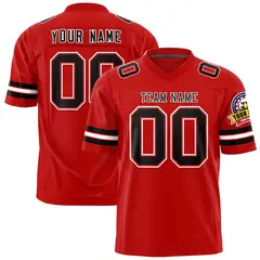 Red Black-White Classic Authentic Football Jersey