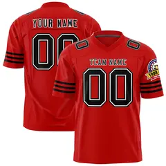 Red Black-White Classic Authentic Football Jersey