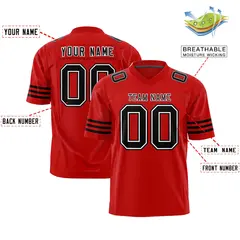 Red Black-White Classic Authentic Football Jersey 2